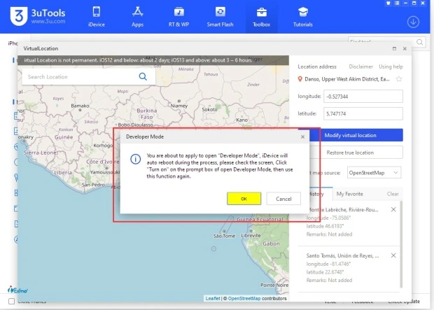 How to Use Virtual Location on 3uTools V2.63 if You Are iOS 16 Users Step 3