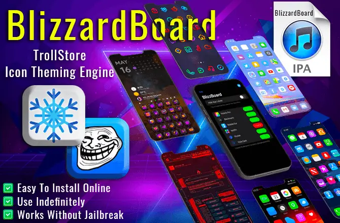 BlizzardBoard icon theming engine for iOS 15