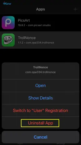 How to Uninstall TrollNonce IPA