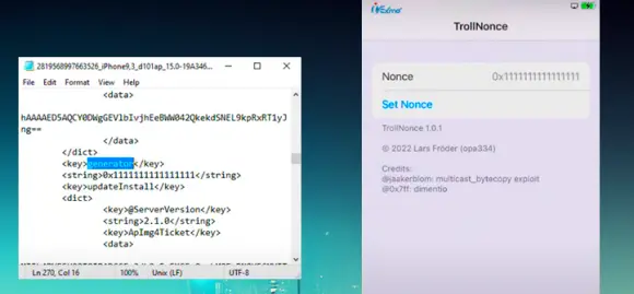 How to install TrollNonce iOS 15 & Set Nonce without Jailbreak FutureRestore
