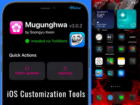 Mugunghwa IPA for TrollStore with theming engine iOS