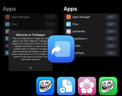 TrollStore in a permasigned jailed app installer 