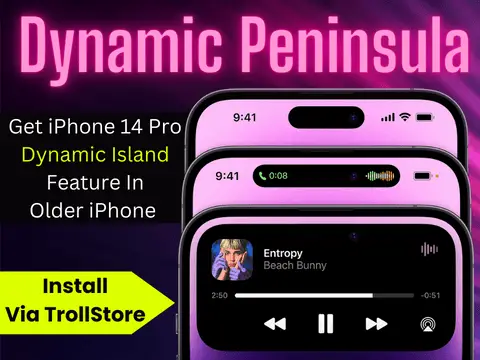 Dynamic Peninsula Tweak Get iPhone 14 Pro Dynamic Island Feature