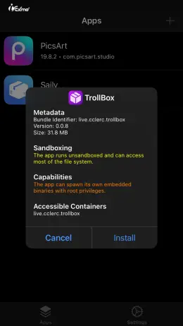 How To Download TrollBox IPA For TrollStore Step 2