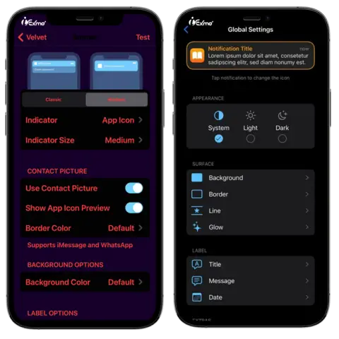 Velvet Tweak Customize Notifications Alerts Widgets