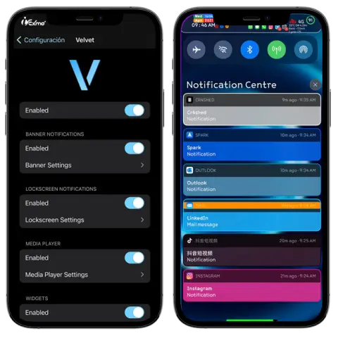 Velvet Tweak Customize Notifications Alerts and Widgets