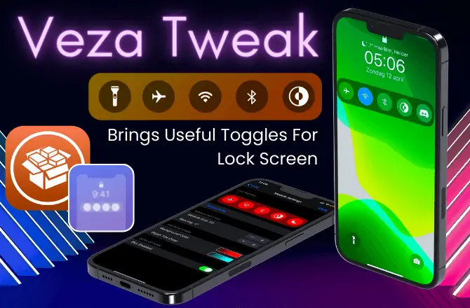 Veza tweak brings useful toggles to Lock Screen on iOS 15