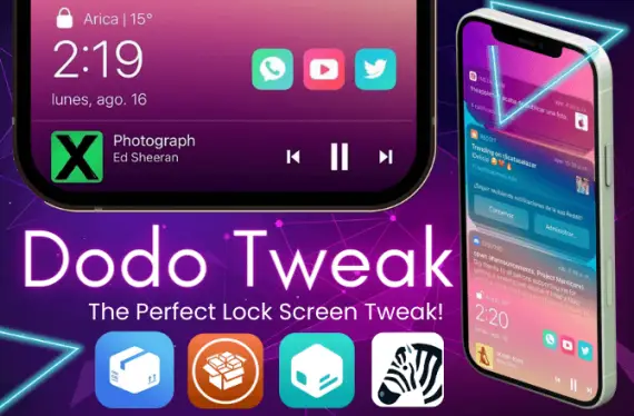 Dodo tweak enhances the look of Lock Screen