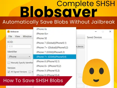 Blobsaver For SHSH Blobs Saver iOS