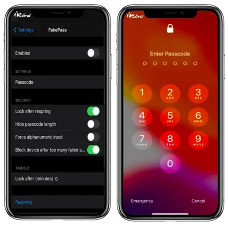 FakePass Tweak Lock Screen tweak