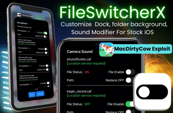 FileSwitcherX IPA sound modifier for stock iOS 14 – iOS 16.1.2