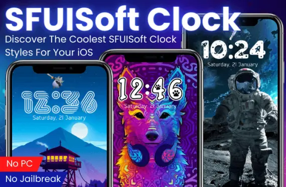 SFUISoft Clock to change Lock Screen Clock