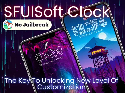 SFUISoft Clock No Jailbreak to change Lock Screen Clock