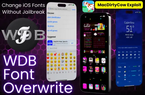 WDBFontOverwrite IPA without jailbreak MacDirtyCow