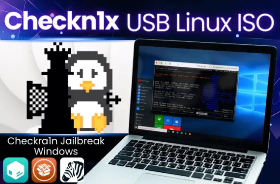 Checkn1x USB Linux ISO to jailbreak with checkra1n For AMD and INTEL