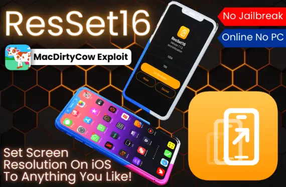 ResSet16 IPA set screen resolution on iOS 15 - iOS 16