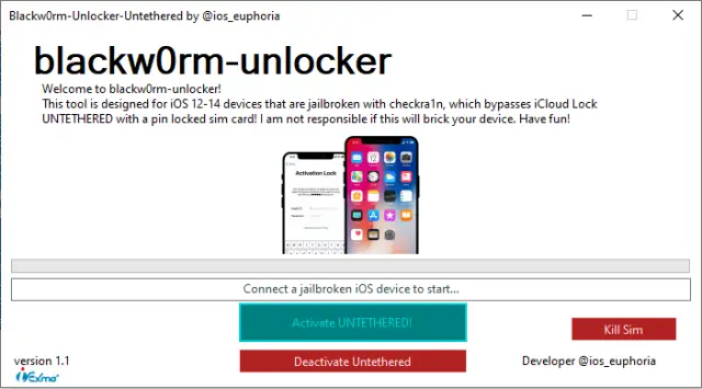 Download Blackw0rm Unlocker iCloud Bypasser Software
