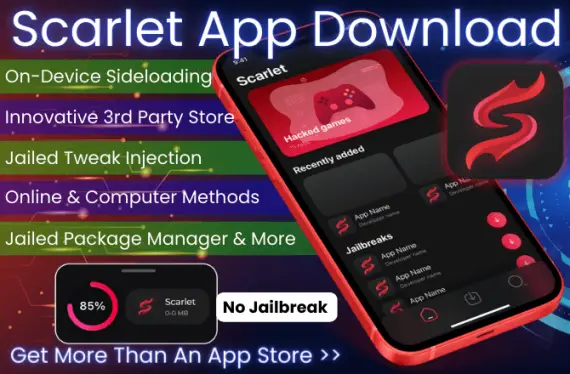 Scarlet IPA Installer on iOS - Best Way to Sideload Apps & Games