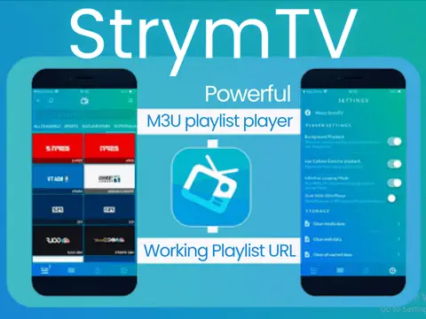 StrymTV with working playlist URL for iOS