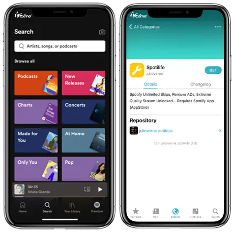 Spotilife IPA iOS Spotify Premium Free Spotify++ Free Tweaks
