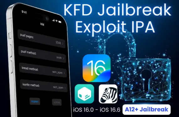 Download KFD Jailbreak Exploit IPA File for iOS 15.5 – iOS 16.5 A12+Jailbreak
