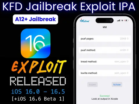KFD Jailbreak Exploit IPA File iOS 16