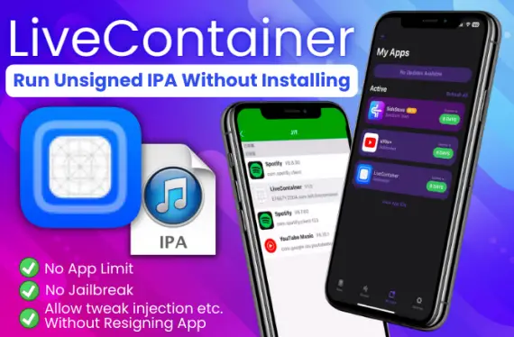 LiveContainer IPA run unsigned IPA without installing