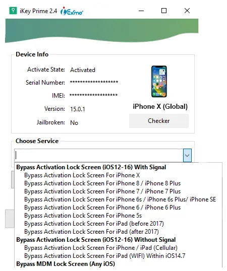 WinRa1n Jailbreak and iKeyPrime iCloud Bypass iPhone iPad on Windows