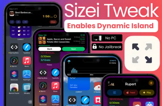 Sizei Tweak Get Dynamic Island On Any iPhone For iOS