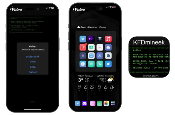 KFDmineek SpringBoard Tweak Injection for iOS 16.png