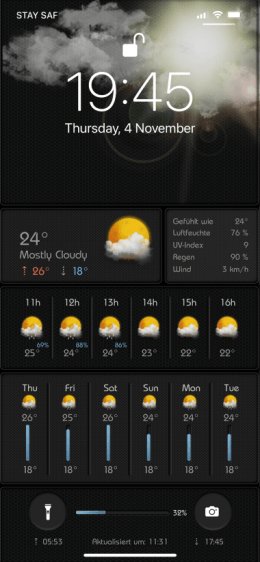 WeatherHTML LockScreen for iOS 15.4.1