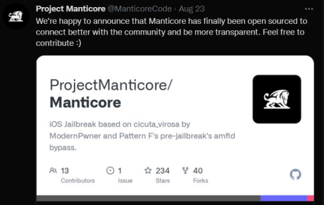Manticore Jailbreak Updates iOS 15