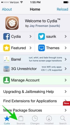 Cydia Repo Add step 1