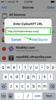 Cydia Repo Add step 4