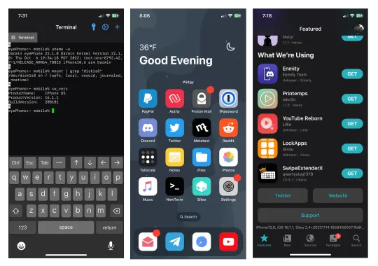 Palera1n jailbreak shows off tweak injection iOS 16.1.1