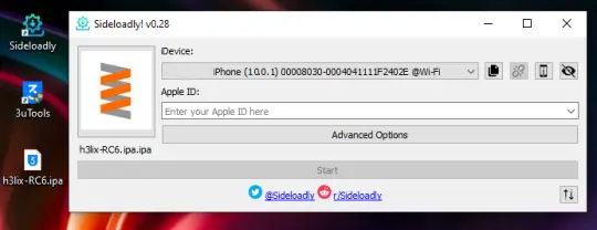 Download h3lix Jailbreak for iPhone Sideloadly