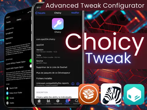 Choicy tweak configurator for iOS 11- iOS 15