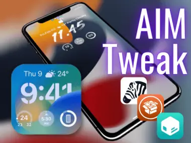 AIM tweak enables iOS 16 Lock Screen style on iOS