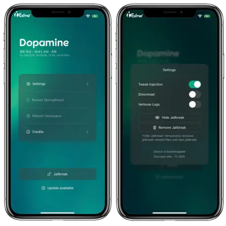 Download Dopamine IPA Jailbreak iOS 15.4 - iOS 15.4.1