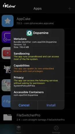 Install Dopamine IPA On Your iOS Device Using TrollStore